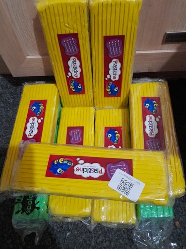 Plasticine block yellow - plasticine, /