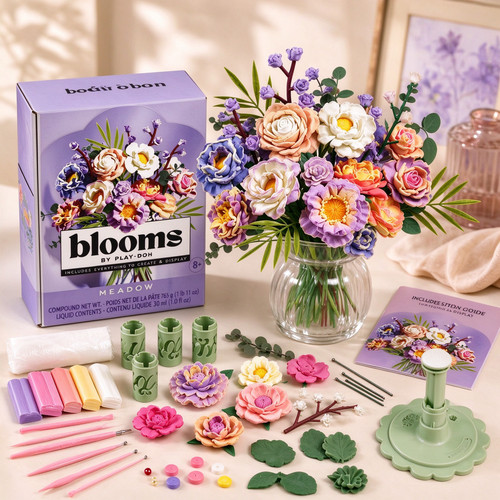 Flower modelling clay - flower, kit