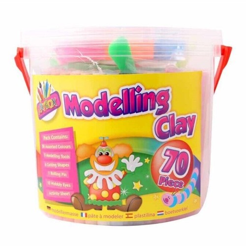 70pc kids modelling clay set - 70pc,